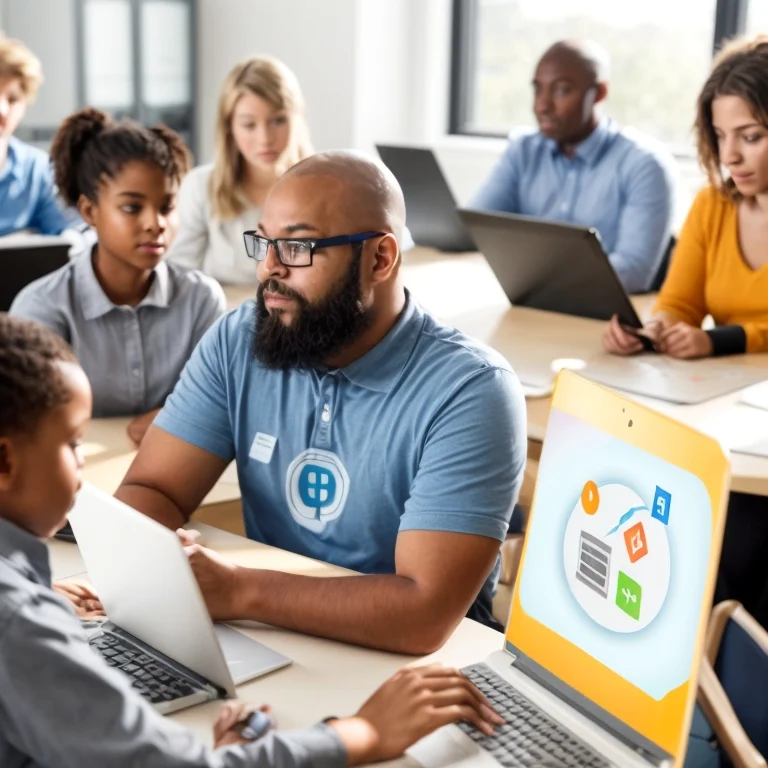 Corporate training session on cybersecurity