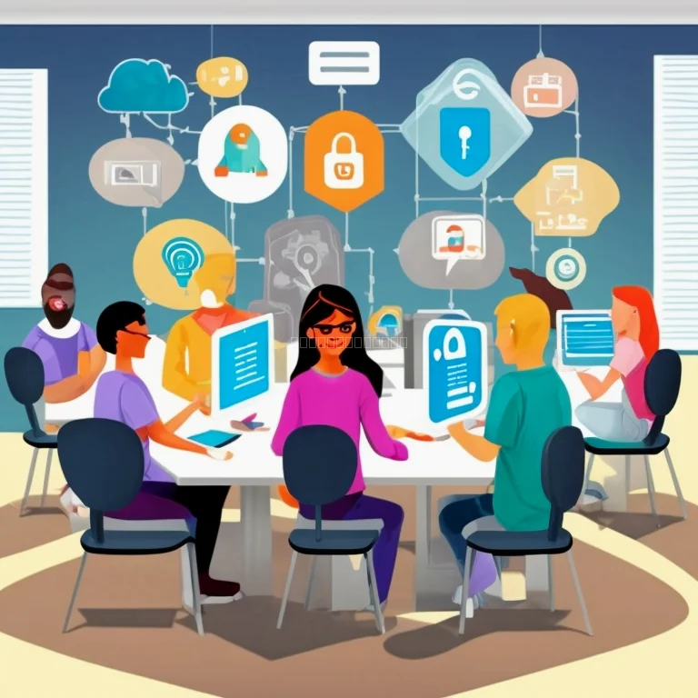 Individual learner engaging with digital security content
